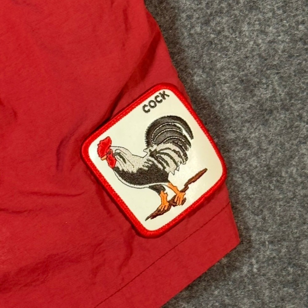Goorin Bros The Farm Protector‎ Red Rooster Patch Swim Trunks Shorts Men Small - Picture 4 of 10